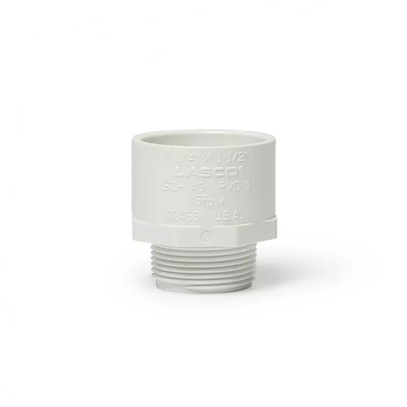 Pvc Male Adapter 1-1/4" Mpt X 1-1/2" Slip