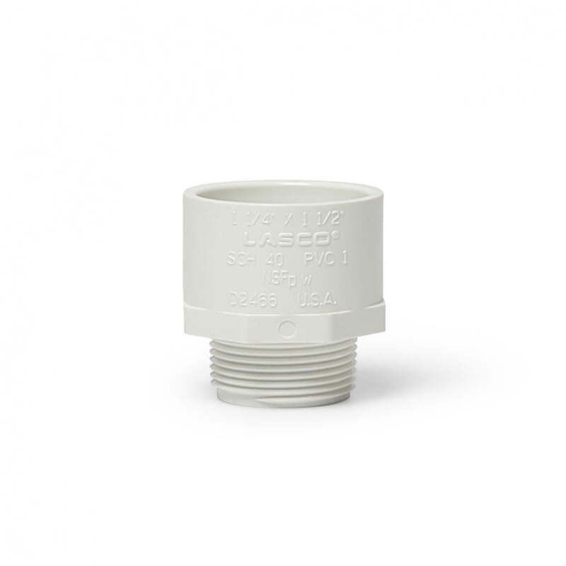 Pvc Male Adapter 1-1/4" Mpt X 1-1/2" Slip
