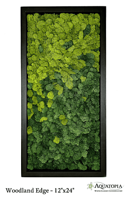 Framed Moss Wall 12" x 24" - Woodland Edge