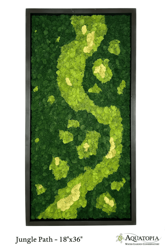 Framed Moss Wall 18" x 36" - Jungle Path