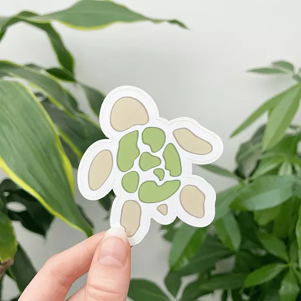 Aquatopia Turtle Logo Sticker