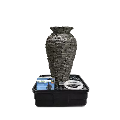 Stacked Slate Urn Fountain Kit - 33.5" H (85 CM)