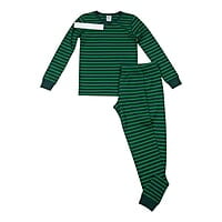 Sleepwear Set (Green Striped Print Long-Sleeve) 8 Years Sleepwear Set (Green Striped Print Long-Sleeve) 8 Years