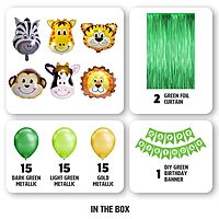 Just Party Jungle Themed Birthday Decoration Set - 66 Piece