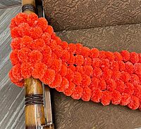 Artificial Marigold Flowers for Decoration Long Marigold Garlands for Decoration Toran Indian genda phool for Wedding & Festivals