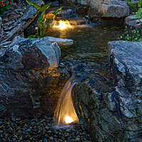 Medium Deluxe Pondless Waterfall Kit 16' Stream W/Aquasurge 2000-4000 Adjustable Flow Pond Pump