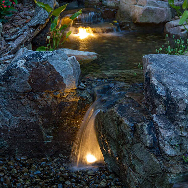 Medium Deluxe Pondless Waterfall Kit 16' Stream W/Aquasurge 2000-4000 Adjustable Flow Pond Pump