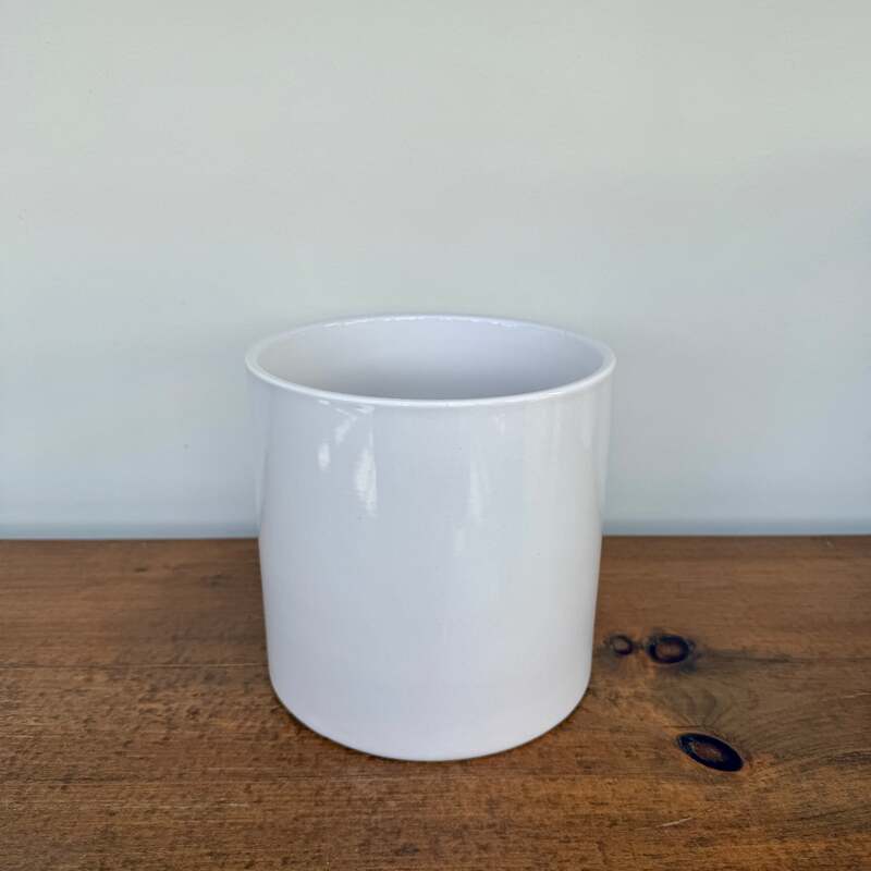 Cercle Pot - 6.5" x 6.25" - Shiny White