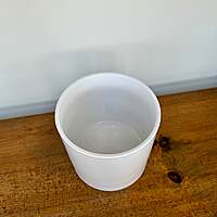 Cercle Pot - 6.5" x 6.25" - Shiny White