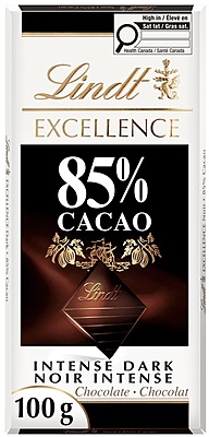 Lindt Excellence 85% Cacao Dark Chocolate Bar 15 x 100 g Lindt Excellence 85% Cacao Dark Chocolate Bar 15 x 100 g