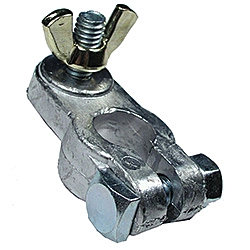 Negative Marine Battery Terminal, Lead (5/16" Wing Nut)