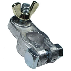 Negative Marine Battery Terminal, Lead (5/16" Wing Nut)