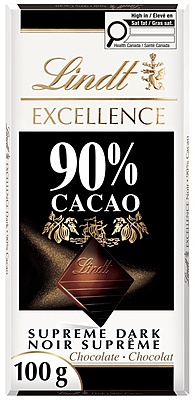 Lindt Excellence 90% Cacao Dark Chocolate Bar 15 x 100 g Lindt Excellence 90% Cacao Dark Chocolate Bar 15 x 100 g