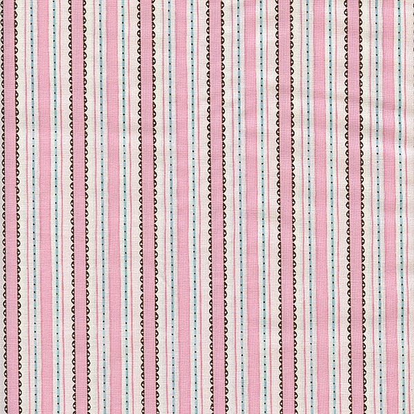 Fanciful of Friends Chocolate Brown & Pink Stripe