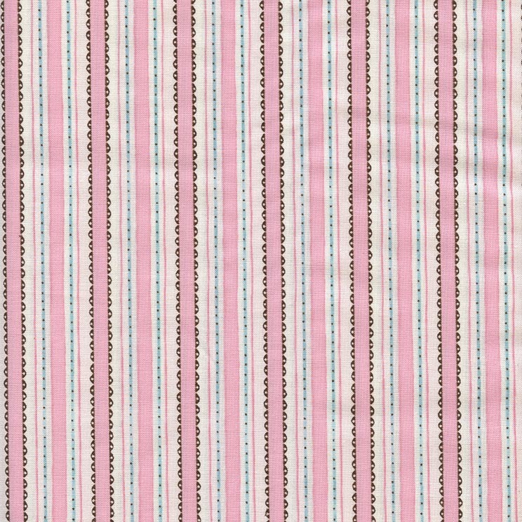 Fanciful of Friends Chocolate Brown & Pink Stripe