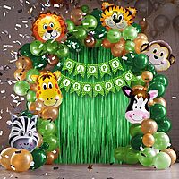Just Party Jungle Themed Birthday Decoration Set - 66 Piece