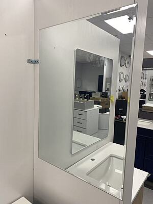 Frameless Beveled Mirror-20"x28" / 直角斜边