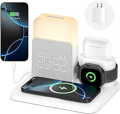 Alarm Clock with Wireless Charger