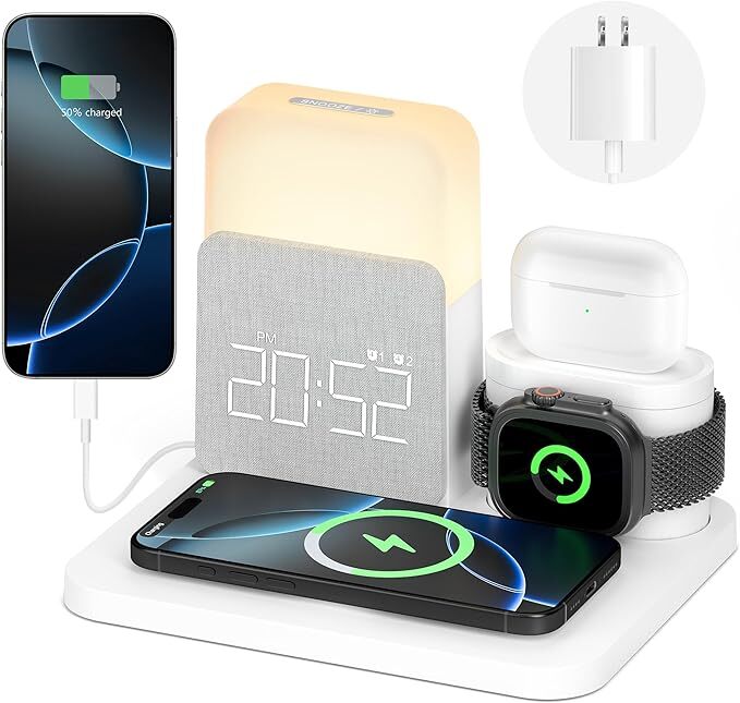 Alarm Clock with Wireless Charger Alarm Clock with Wireless Charger