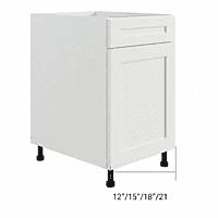Cabinet de bas 1 tiroir et 1 porte — Prêt à assembler — Mélamine