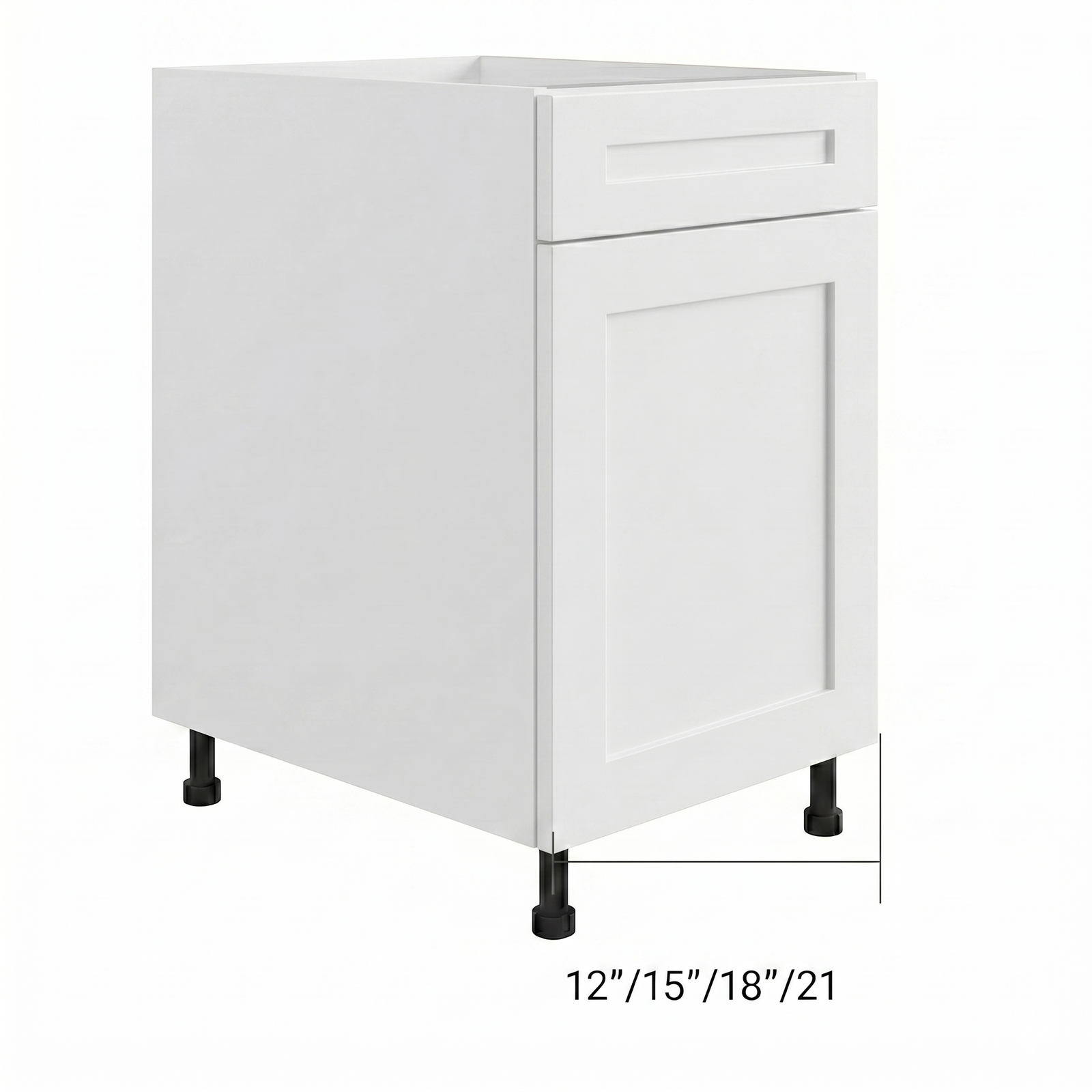 Cabinet de bas 1 tiroir et 1 porte — Prêt à assembler — Plywood