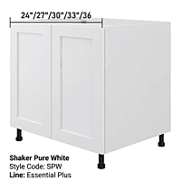 Cabinet de bas pleine hauteur 2 portes — Assemblé — Mélamine
