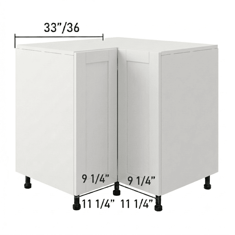 Bas sans Lazy Susan — Assemblé — Mélamine