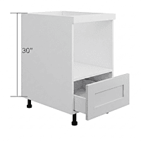 Bas micro-ondes — Assemblé — Mélamine