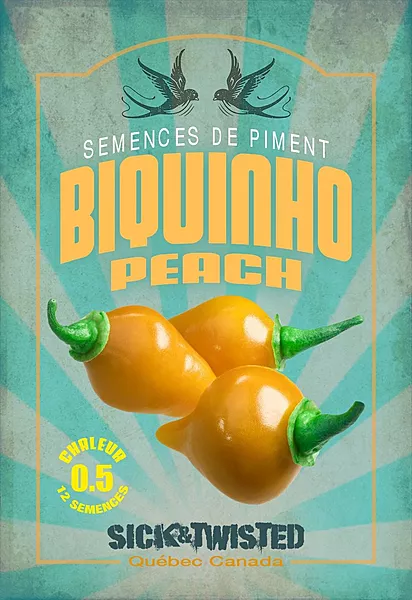 Semences de piments Biquinho Peach