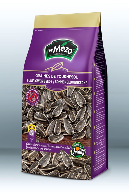 Mezo Roasted Black Sunflower Seeds Extra Salted 16 x 250 g