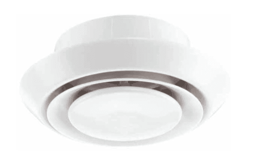 Diff 4" rond plastique blanc