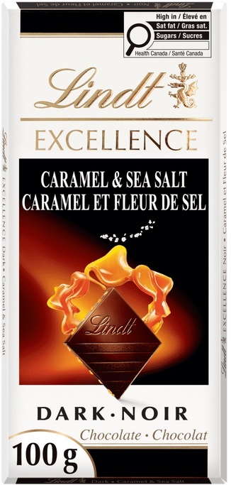 Lindt Excellence Caramel & Sea Salt Dark Chocolate Bar 15 x 100 g