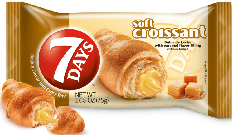 7 Days Soft Croissant Dulce De Leche With Caramel Fillig 6 x 75 g