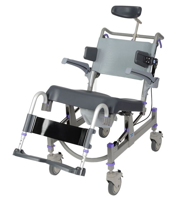DYN- EZ305 Serial no EAT203164 - EZPZ AT - Attendant Tilt Mobile Shower Commode chair w/ 35� tilt range