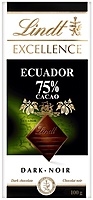 Lindt Excellence Ecuador 75% Cacao Dark Chocolate Bar 15 x 100 g