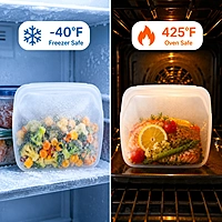 Reusable Platinum Silicone Food Storage Bags – Extra Large, Leakproof & Eco-Friendly