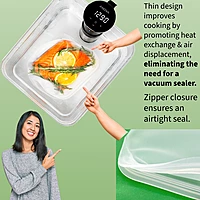 Elkanah 100% Premium Platinum Silicone Reusable Sous Vide Bags