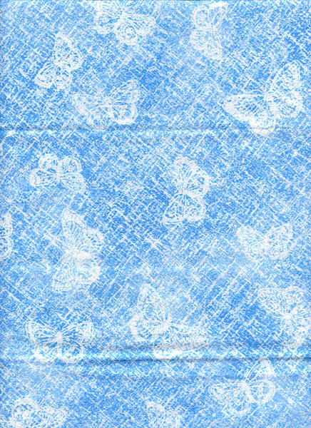 Ice Garden Butterfly Impressions Turquoise Flannel