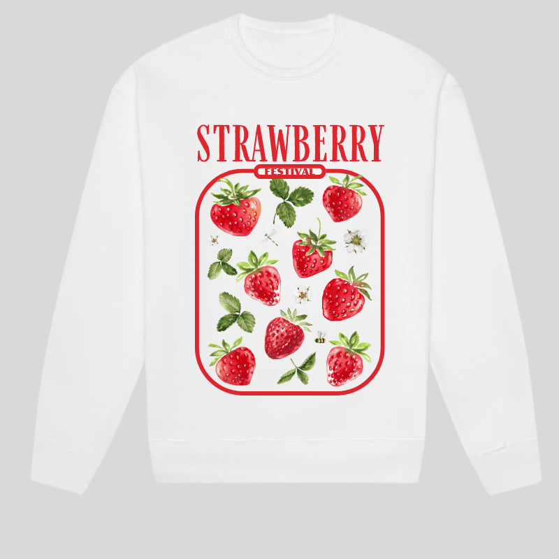 Strawberry print sweatshirt