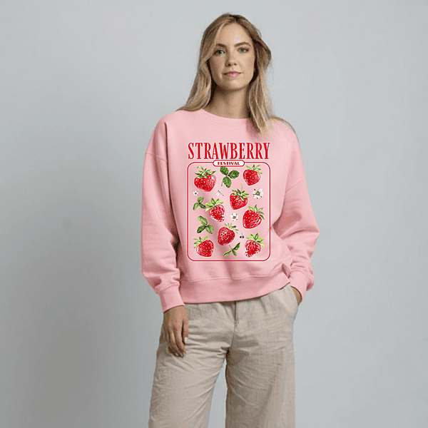 Strawberry print sweatshirt