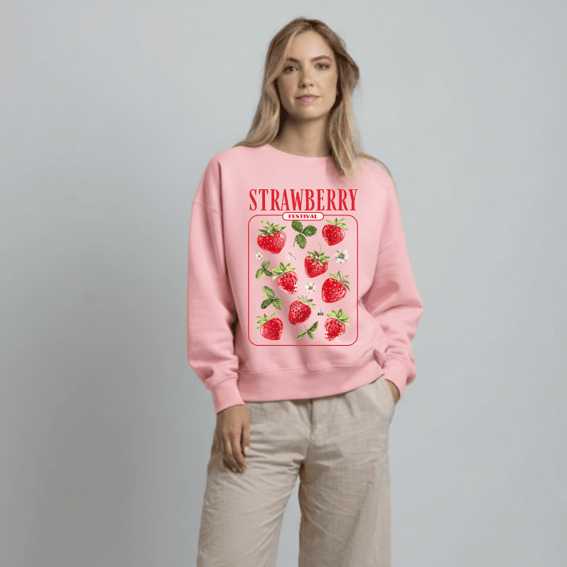 Strawberry print sweatshirt