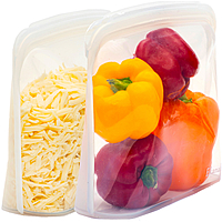 Reusable Platinum Silicone Food Storage Bags – Extra Large, Leakproof & Eco-Friendly