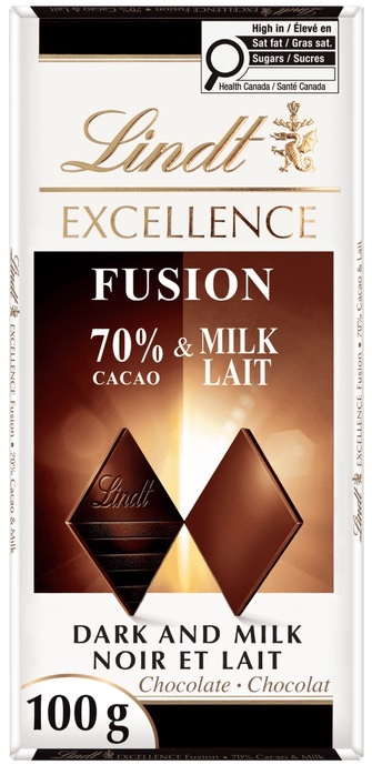 Lindt Excellence Fusion 70% Cacao & Milk Chocolate Bar 15 x 100 g