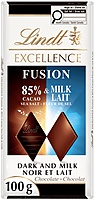 Lindt Excellence Fusion 85% Cacao Sea Salt & Milk Chocolate Bar 15 x 100 g