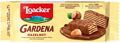 Loacker Gardena Hazelnut 25 x 38 g Loacker Gardena Hazelnut 25 x 38 g