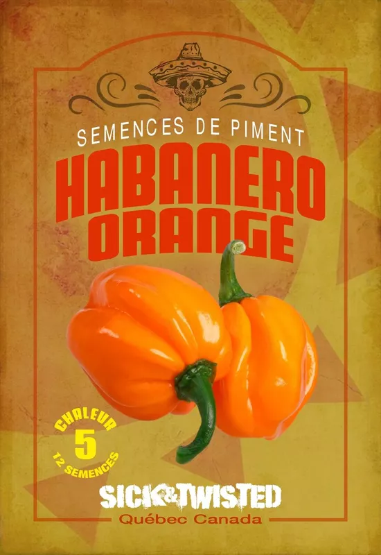 Semences de piments Habanero Orange