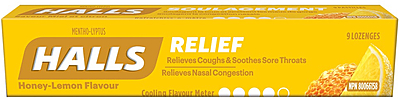 Halls Mentho-Lyptus Honey Lemon 20 x 9 Pastils