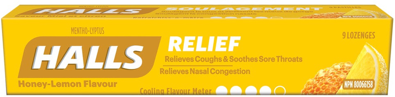 Halls Mentho-Lyptus Honey Lemon 20 x 9 Pastils