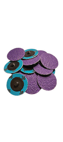 2 Inch 36 Grit Ceramic Cloth Quick Change Disc 25/box