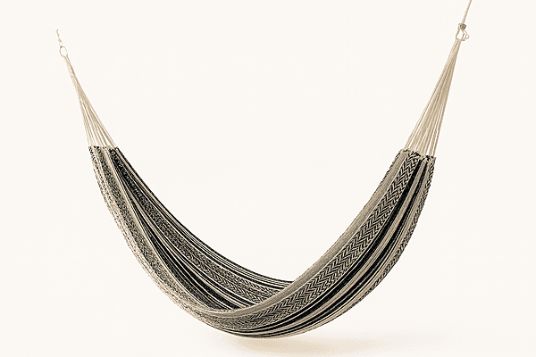 Hamac écologique familial grand format noir – Bien-être & détente | Econamaste